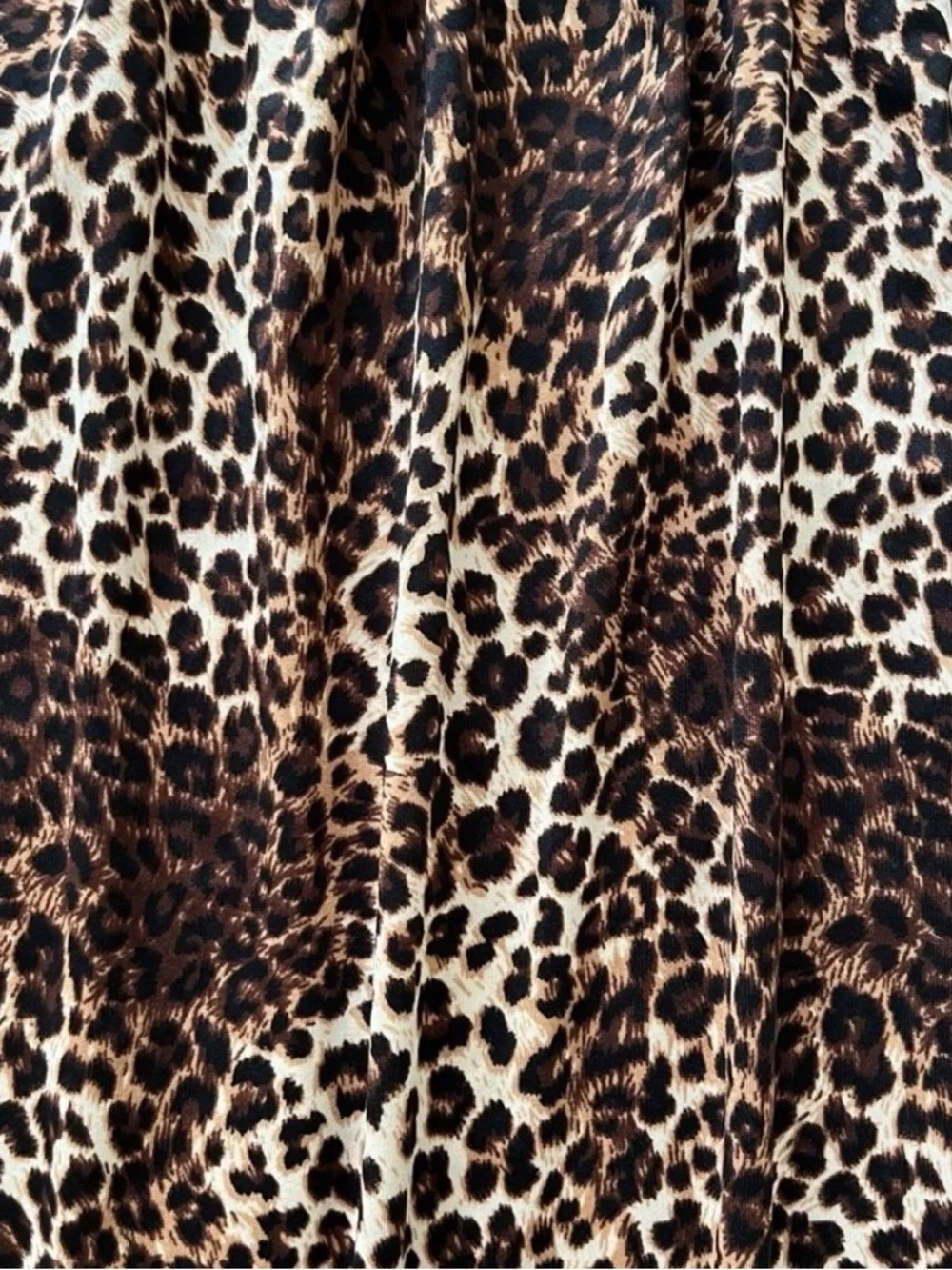 NWT Robert Louis Brown Leopard Print A-Line Midi Pull-On Skirt Size M Flowy
